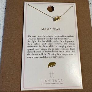 Gold Mama Bear Necklace